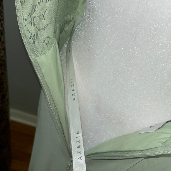 Azazie Green Halter Sundress for Prom - Picture 10 of 12